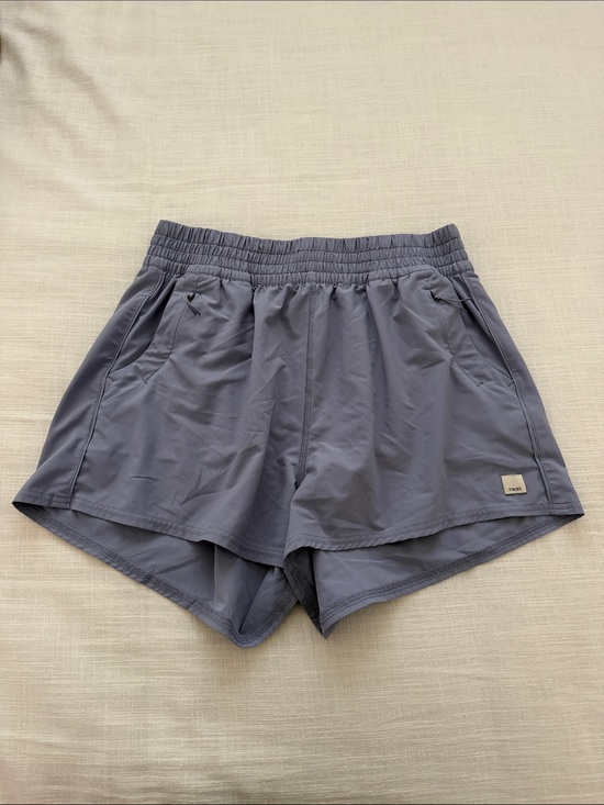 Vuori Pants - Women’s Vuori Lightweight Elastic-Waist Shorts — Slate Blue